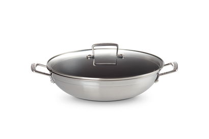 Le Creuset La Fonte enamel wok 32cm, 3.8L black